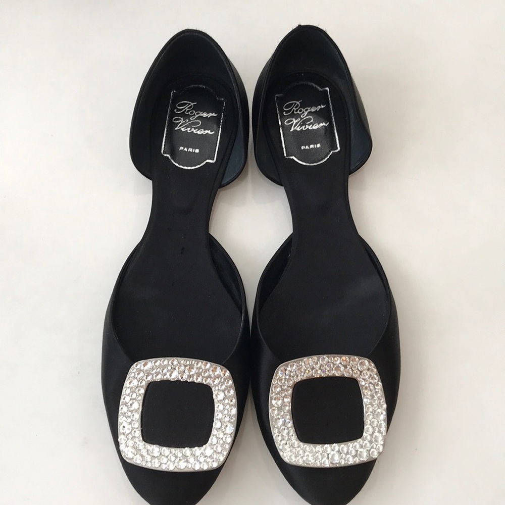 Chips Strass Crystal-Buckle d'orsay Flat